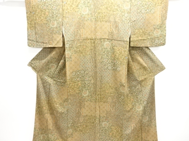 JAPANESE KIMONO / FLOWERS / BIRDS KIMONO FOR SUMMER PATTERN KOMON